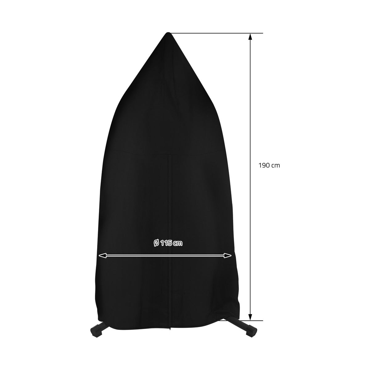 ML-Design Hangstoelhoes met rits en trekkoord, 190x115 cm, waterdicht, winddicht, uv-bestendig, zeer sterke scheurbestendige Oxford-stof, hangstoel, hangmand, beschermhoes voor schommelstoel