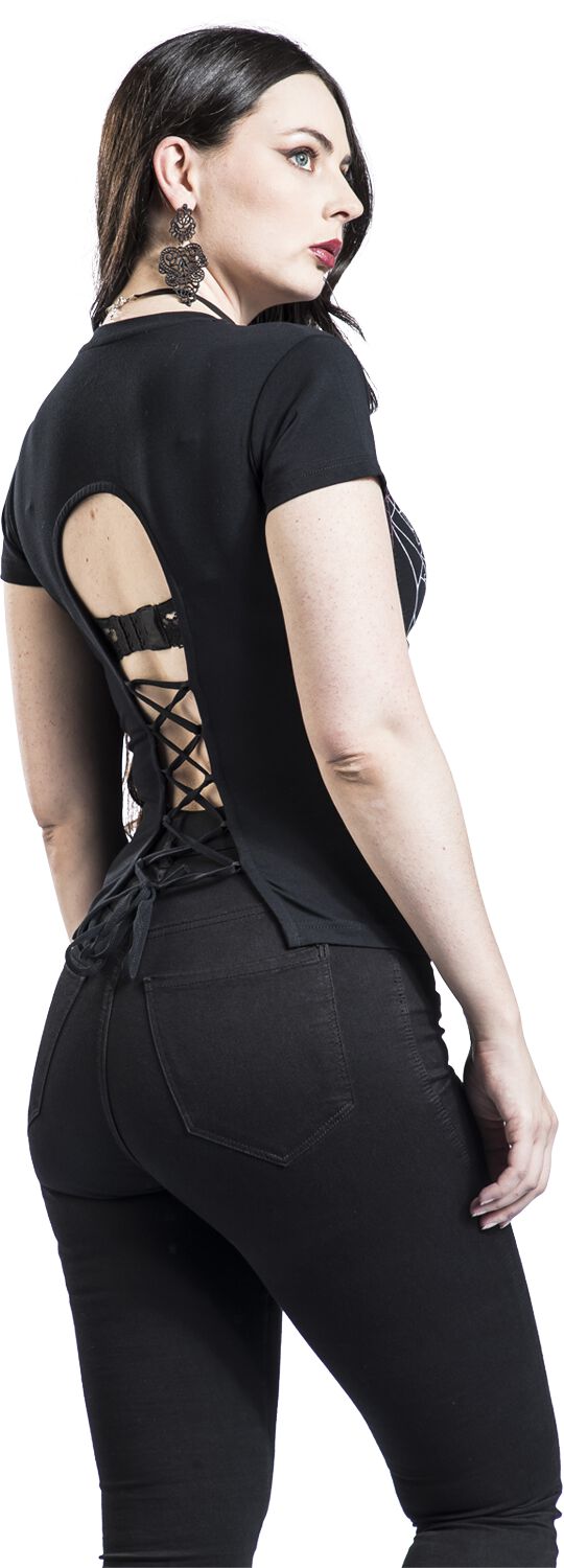 T-shirt toiles d'araignée | Gothicana by EMP T-Shirt Manches courtes