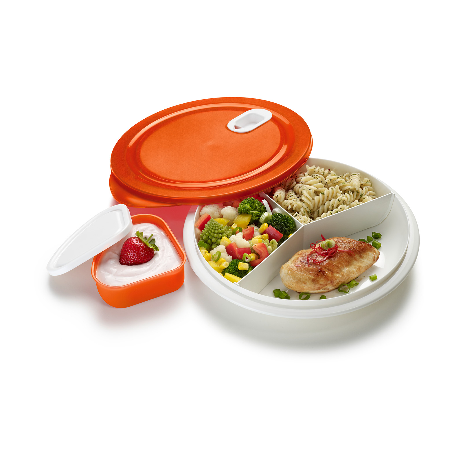 (1.2l) XL CLEVER Mikrowellen Teller Lunch Box mit Unterteilung (1002302792)