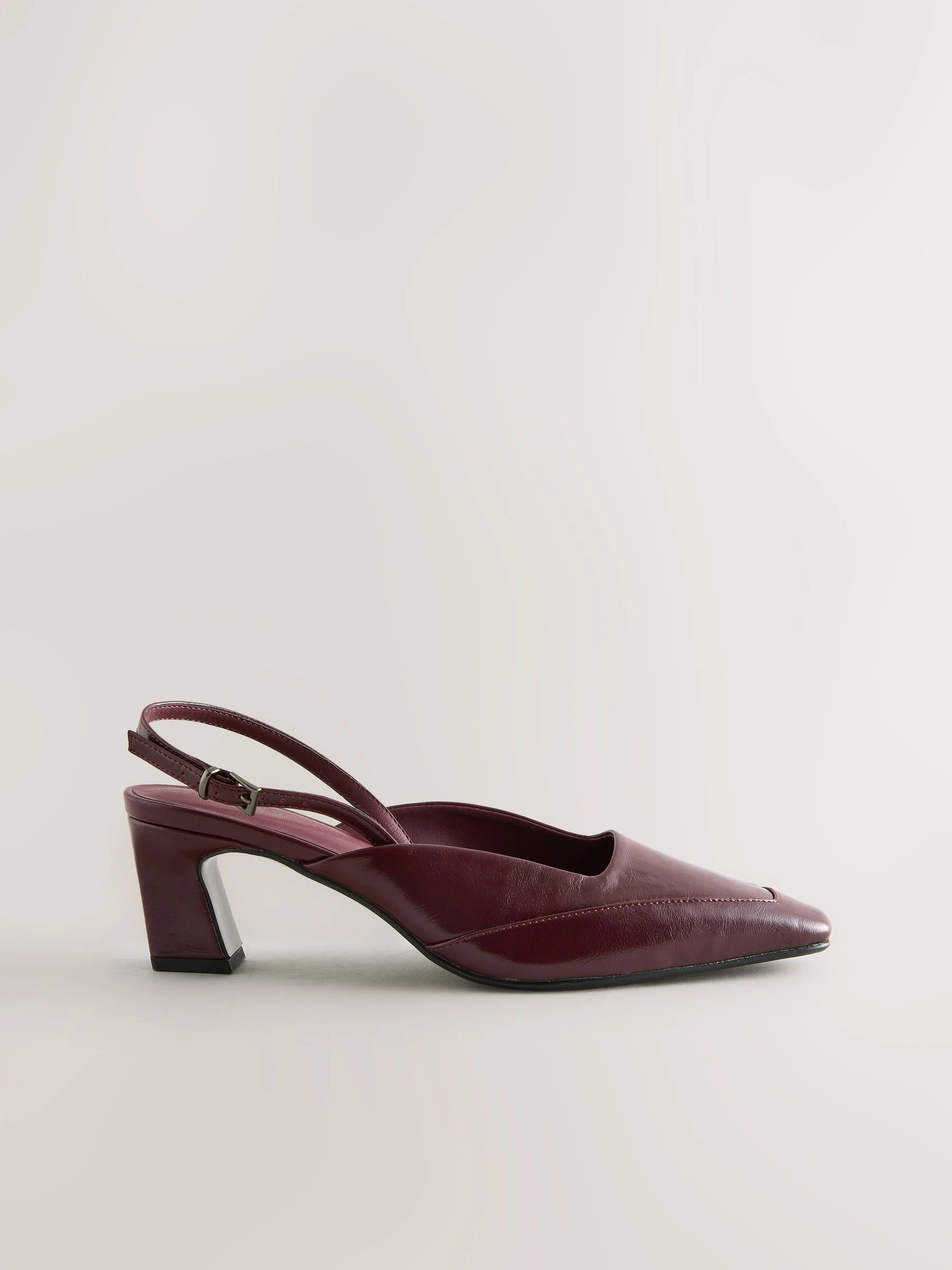 Bordeauxrood - Forever Comfort® Square Toe Slingback Heels