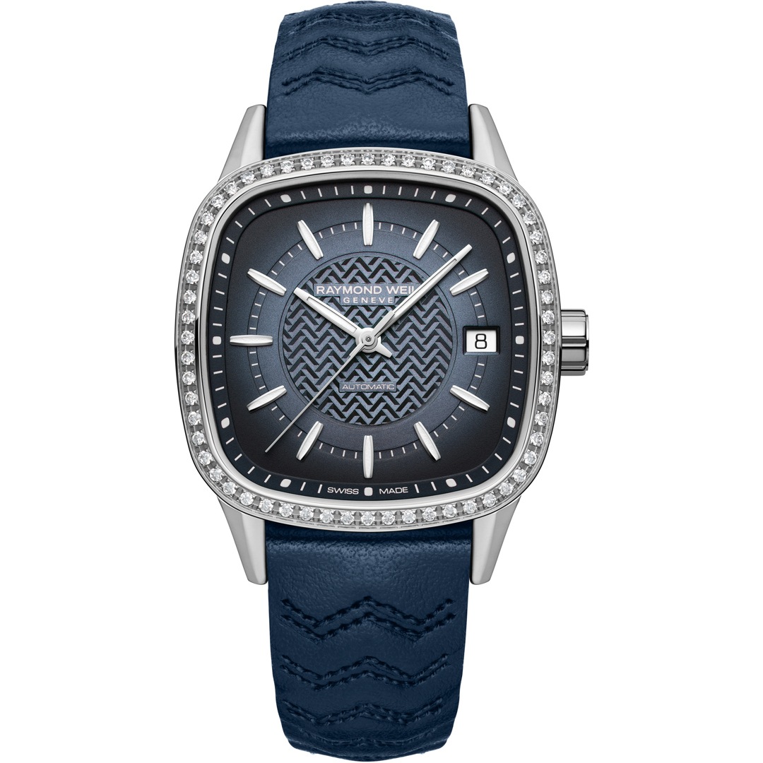 Raymond Weil Freelancer Square Automatik Diamonds Blau