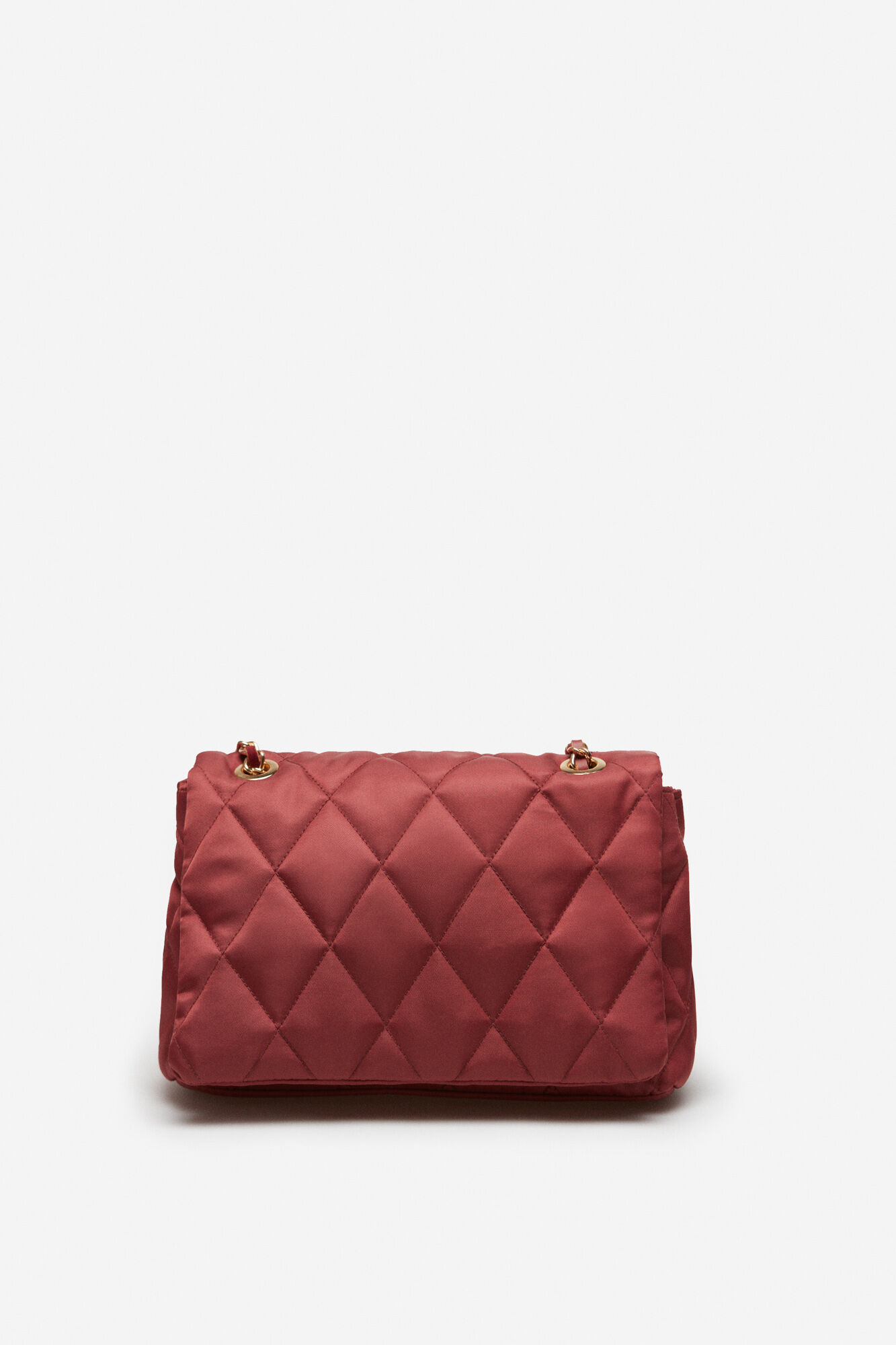 Bolsa de ombro acolchoada com aba - Rosa