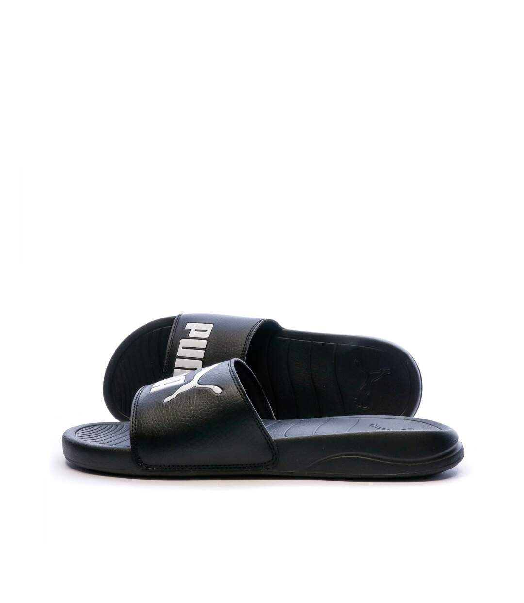Claquettes noires homme Puma Popcat 20