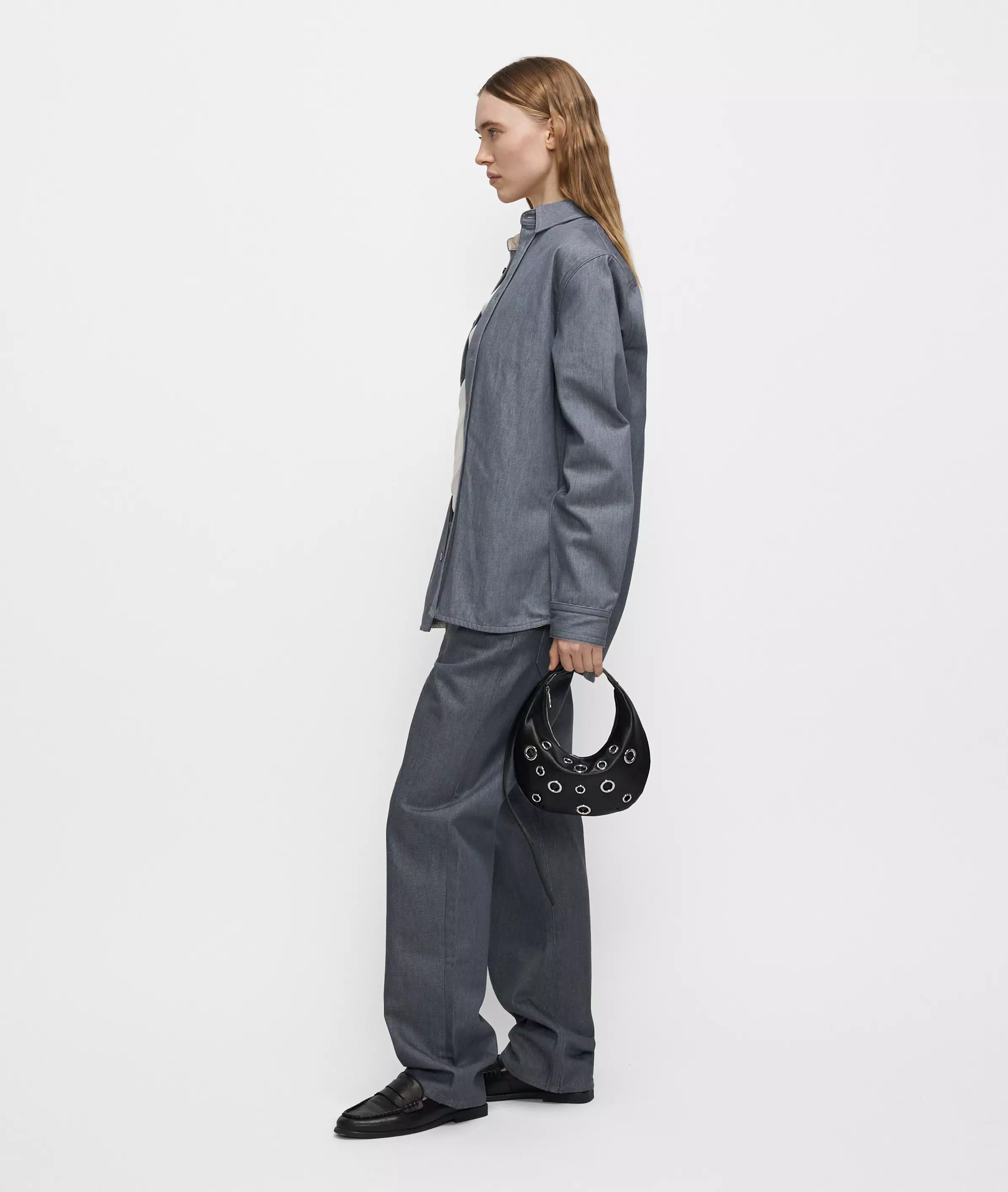 Hobo Small hobo bag made from naturally grained leather