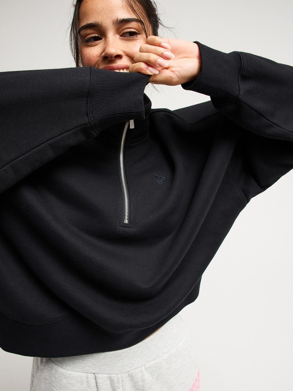 Everfree Sweat col montant Noir Femme