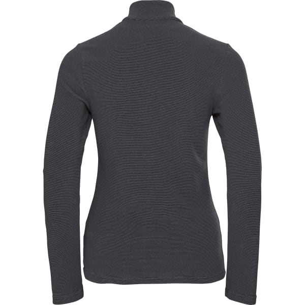 Sweat polaire randonnée ODLO ROY MIDLAYER 1/2 ZIP W SHALE GREY - BLACK STRIPES