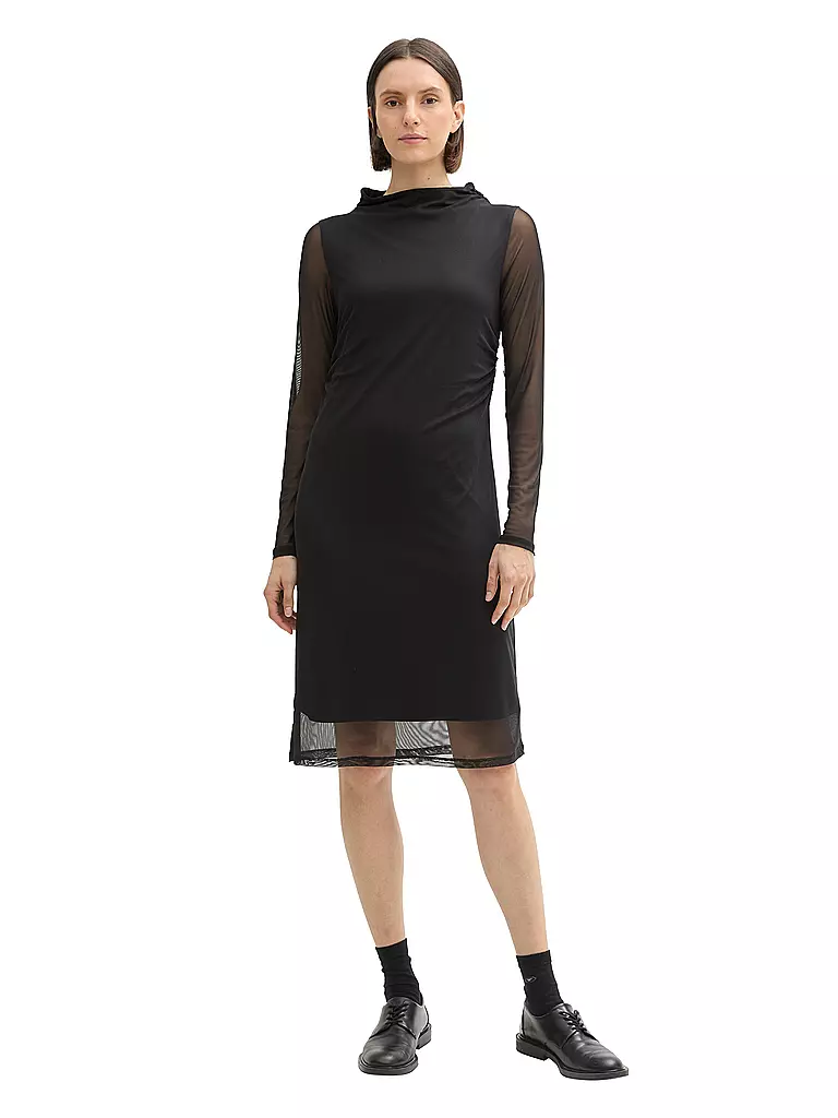 TOM TAILOR Midikleid schwarz