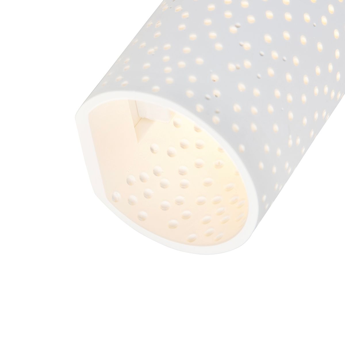 Vintage wandlamp wit gips cilindervormig - Mahou