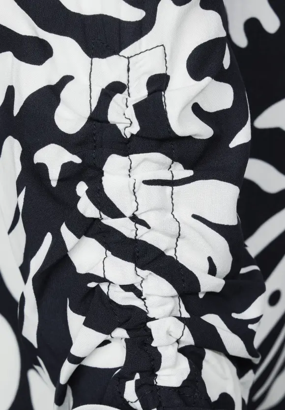 Blusenshirt mit Print - deep blue