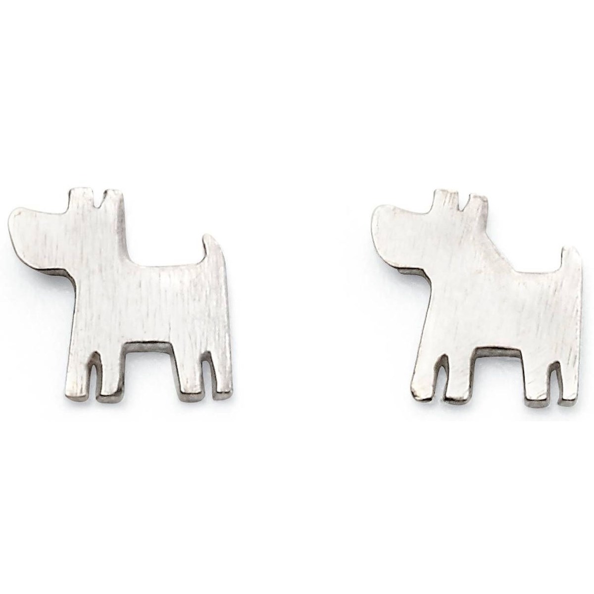 Boucle d'oreille chien en argent 925/1000