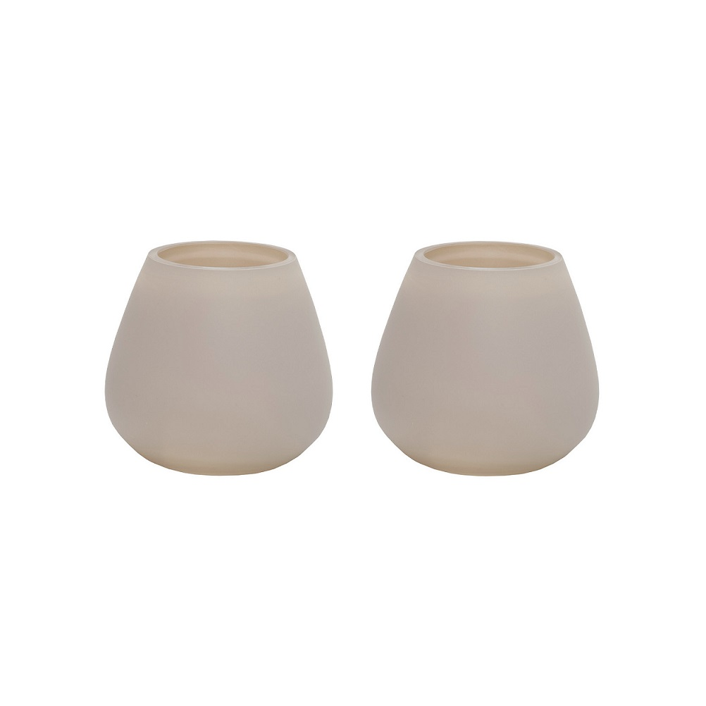 Waxinelichthouder Tasman XS matte ivory - set van 2