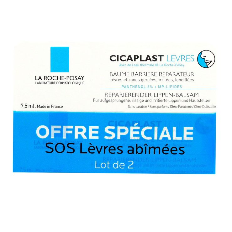 Cicaplast lèvres baume barrière 2x7,5ml