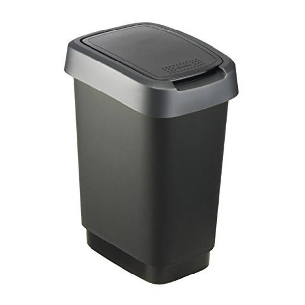 Rotho Twist afvalemmer 10 l - zwart