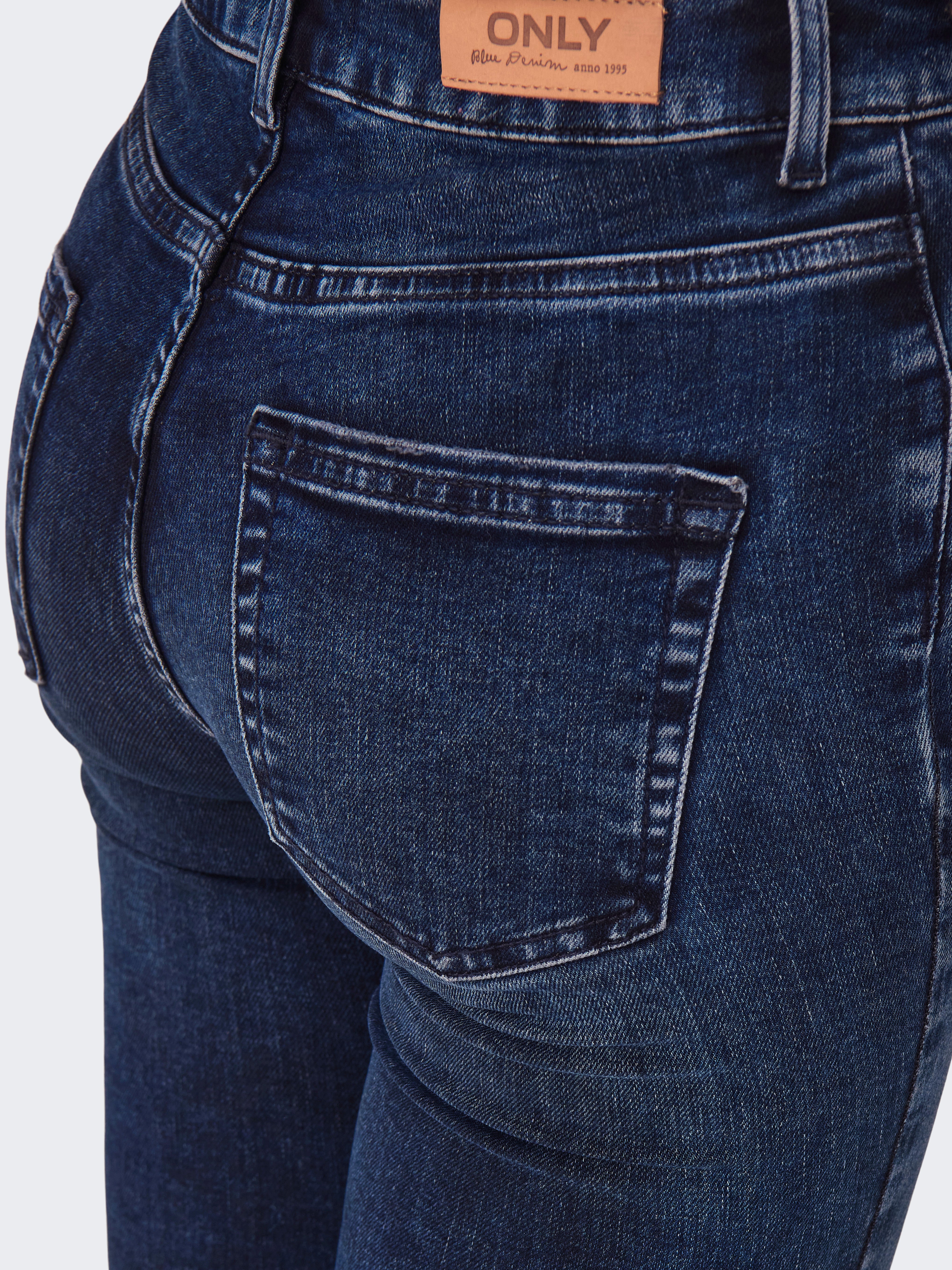 ONLBLUSH Mittlere Taille Skinny Fit Jeans Dark Blue Denim