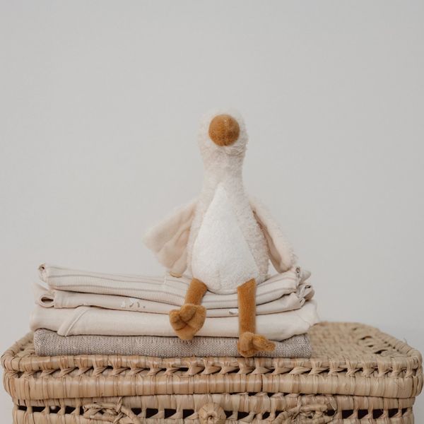 Little Dutch T-Shirt Lange Mouw - Little Goose All-over - Maat 50 - Sand
