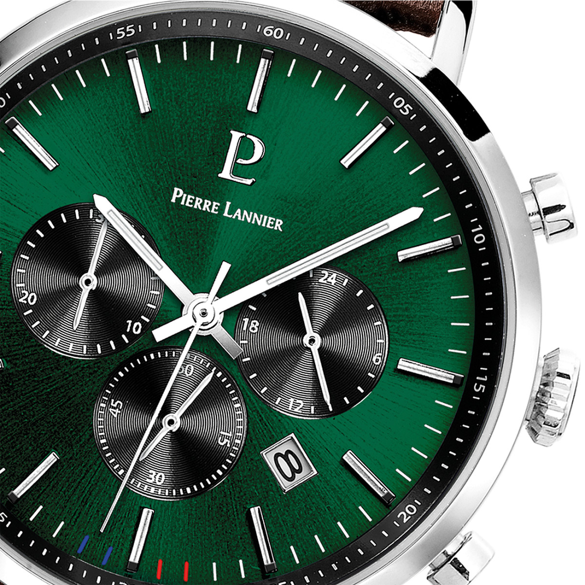 Montre PIERRE LANNIER baron homme bracelet cuir brun