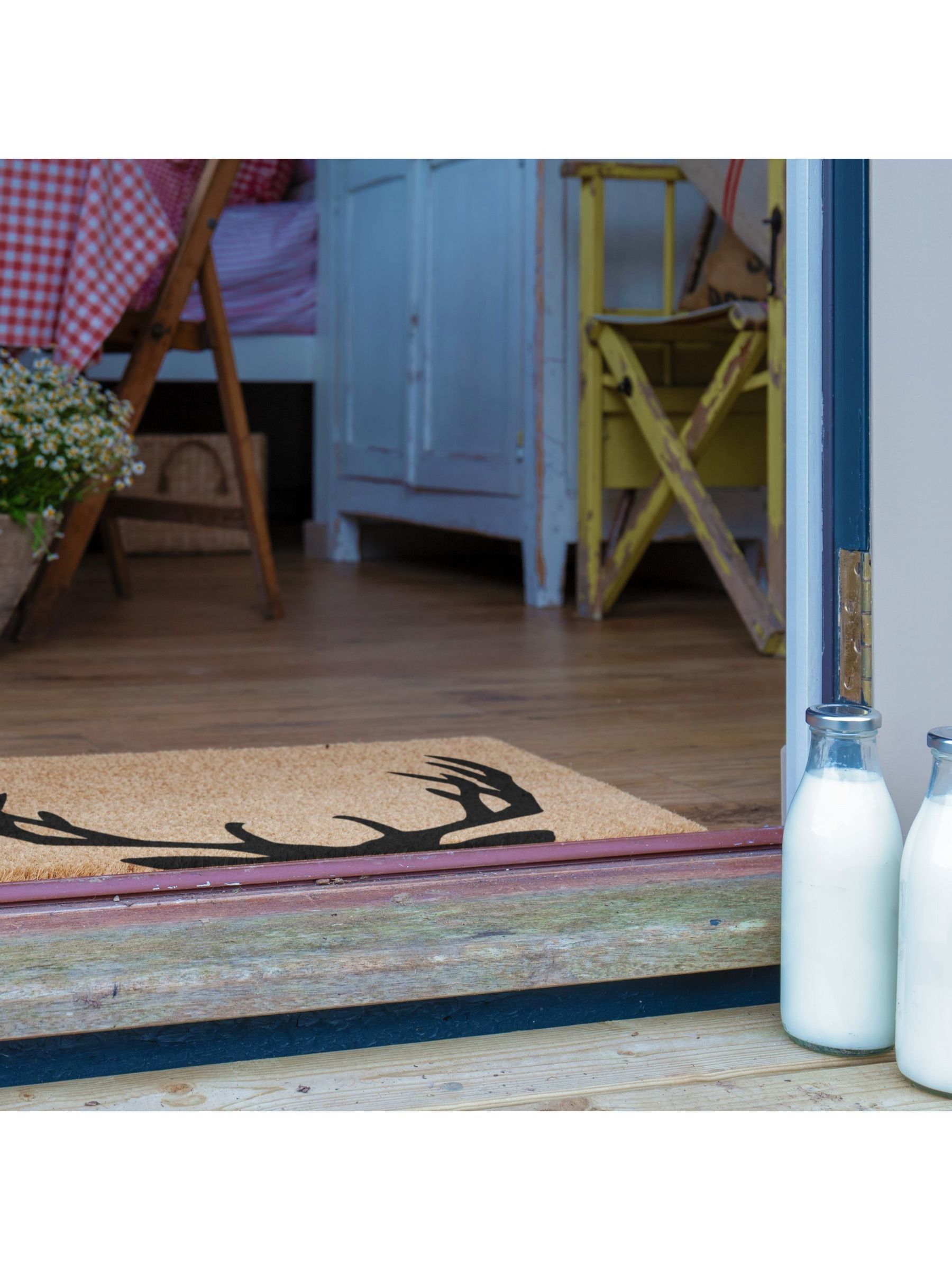 Artsy Mats Stag Antlers Doormat