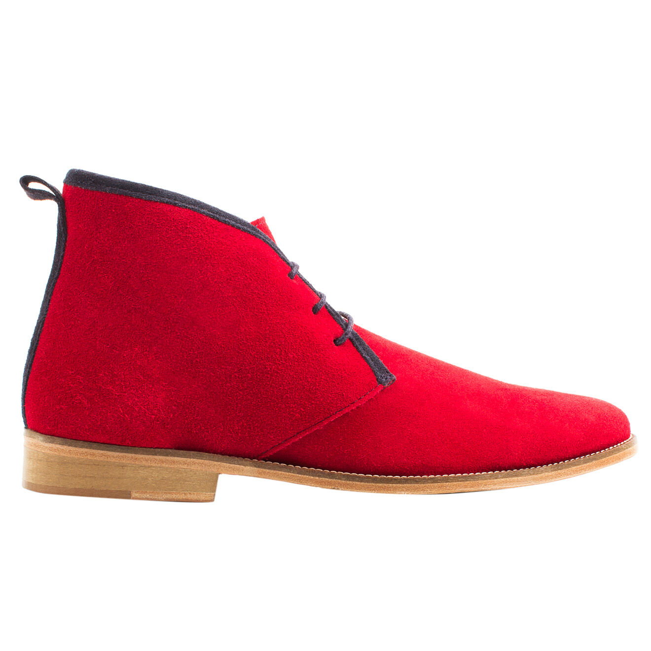 Bobbies Boots en Velours de Cuir Le Poète rouge/marine
