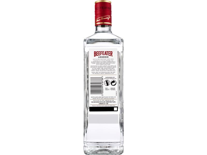 Beefeater Gin London Dry 0.7 l Wacholder-Spirituose mit einer Note von Zitrusfrüchten