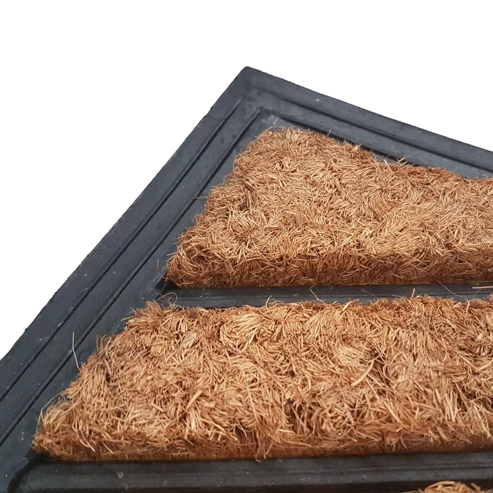 Deurmat rubber/kokos 40x70 cm - Ruit