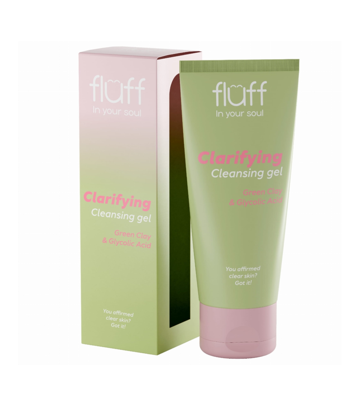 Fluff - *In Your Soul* - Gel de limpeza facial com argila verde e ácido glicólico Clarifying Gel
