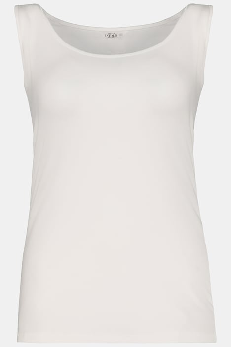 Basic-Top, weiter Ausschnitt, Stretchjersey