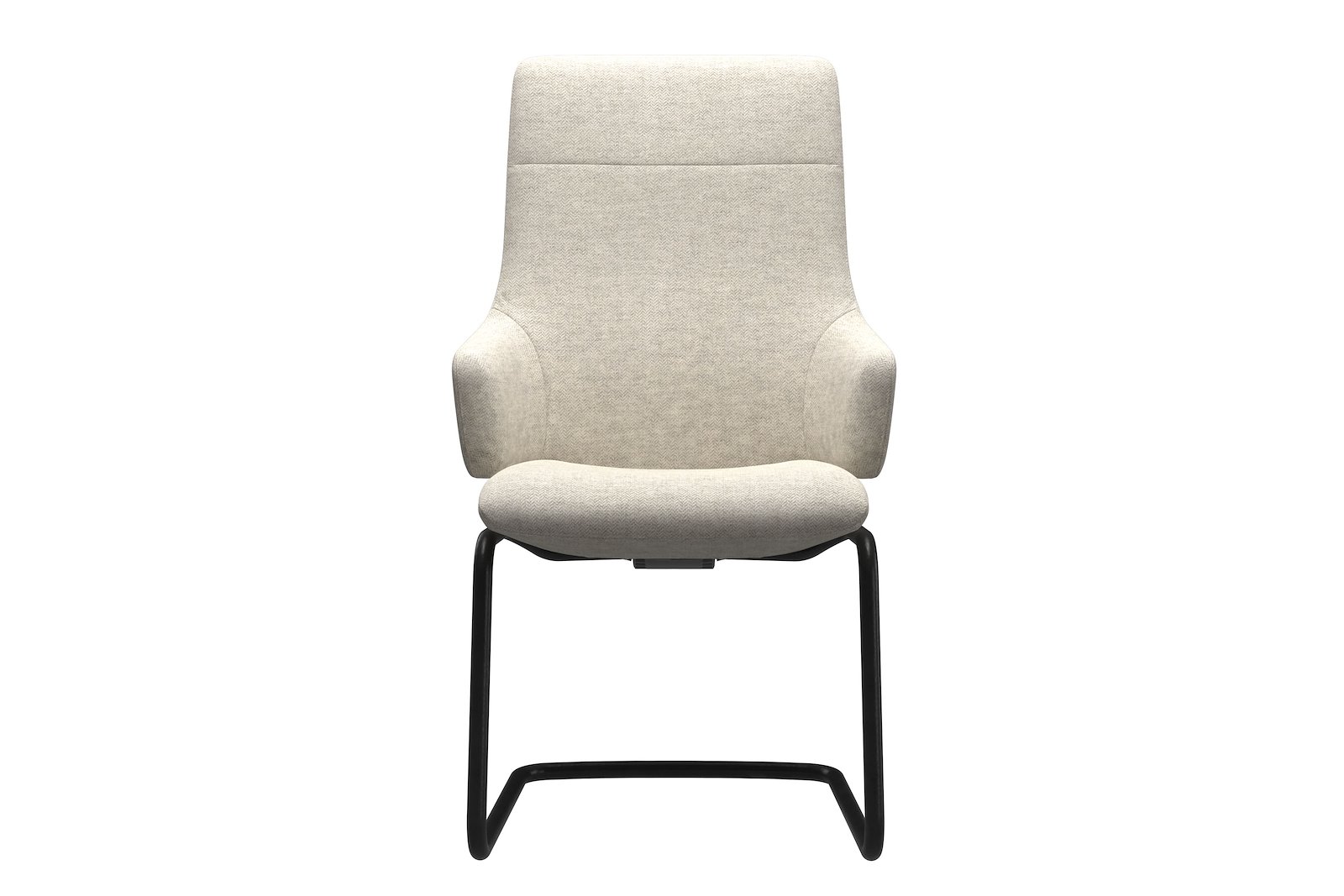 Chilli spisestol Tekstil Peony - Light Beige - Sort