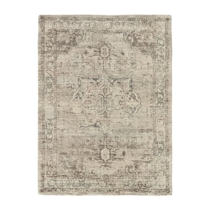 Vintage vloerkleed - Kyra Medaillon Taupe | Duurzaam design