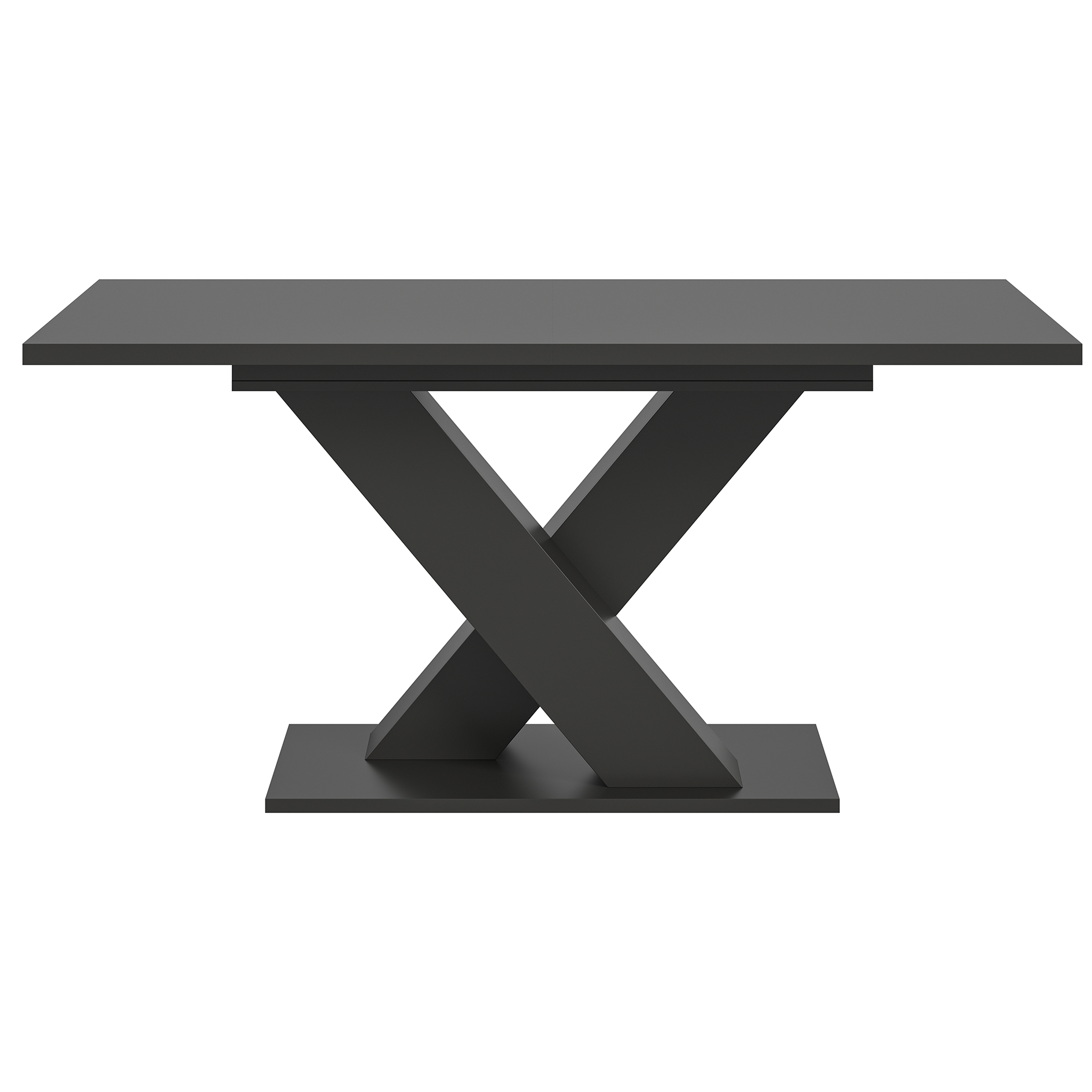 Esstisch MOTION - grau - ausziehbar - X-Gestell