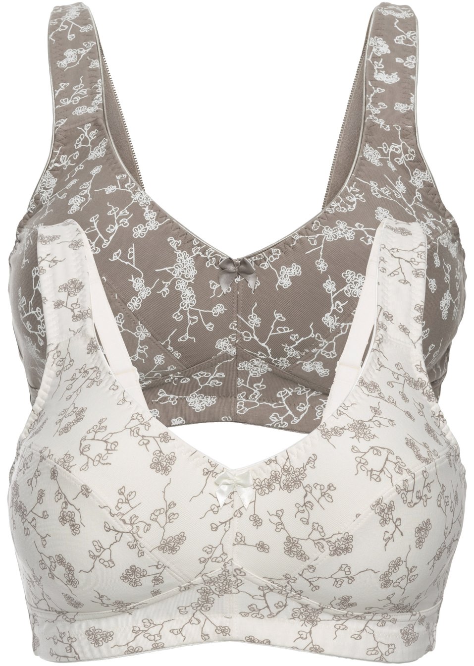 Lot de 2 soutiens-gorge sans armatures avec coton