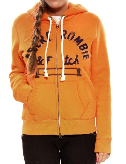Orange and Brown Women's Jacket with Zip