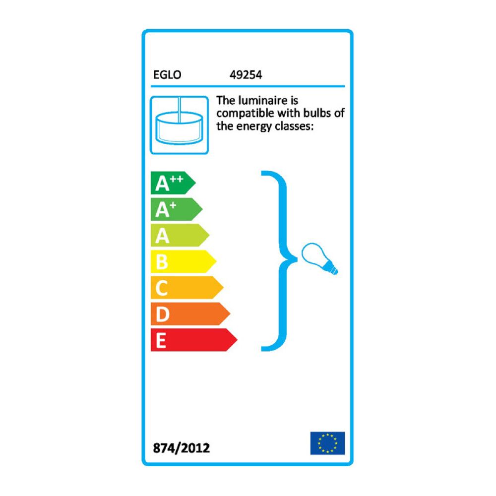 TAKLAMPE EGLO CARLTON SVART/KOBBER