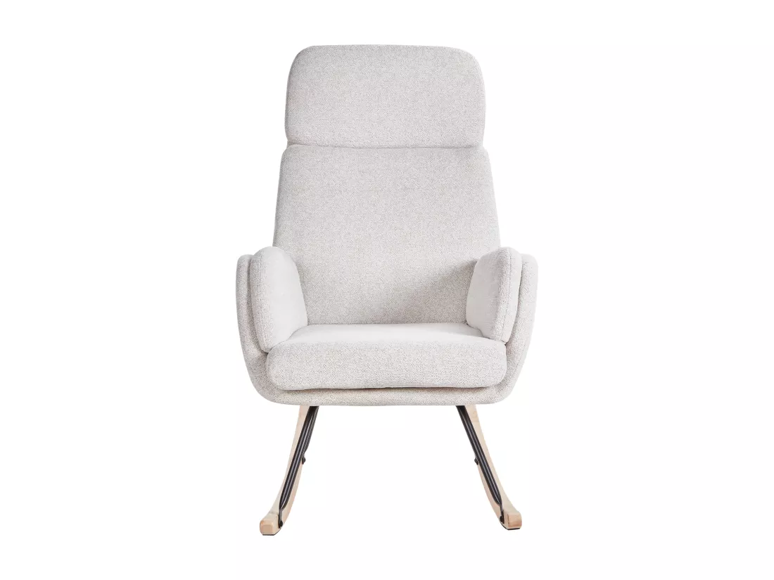 Fauteuil à bascule KVELIA Tissu Blanc cassé