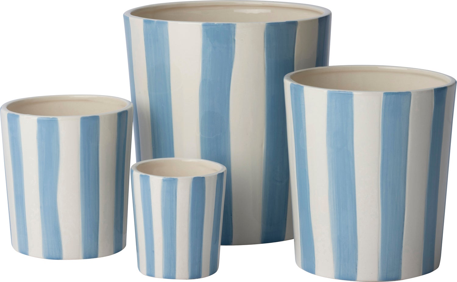 Intratuin bloempot Jake wit / blauw D 19 H 20 cm
