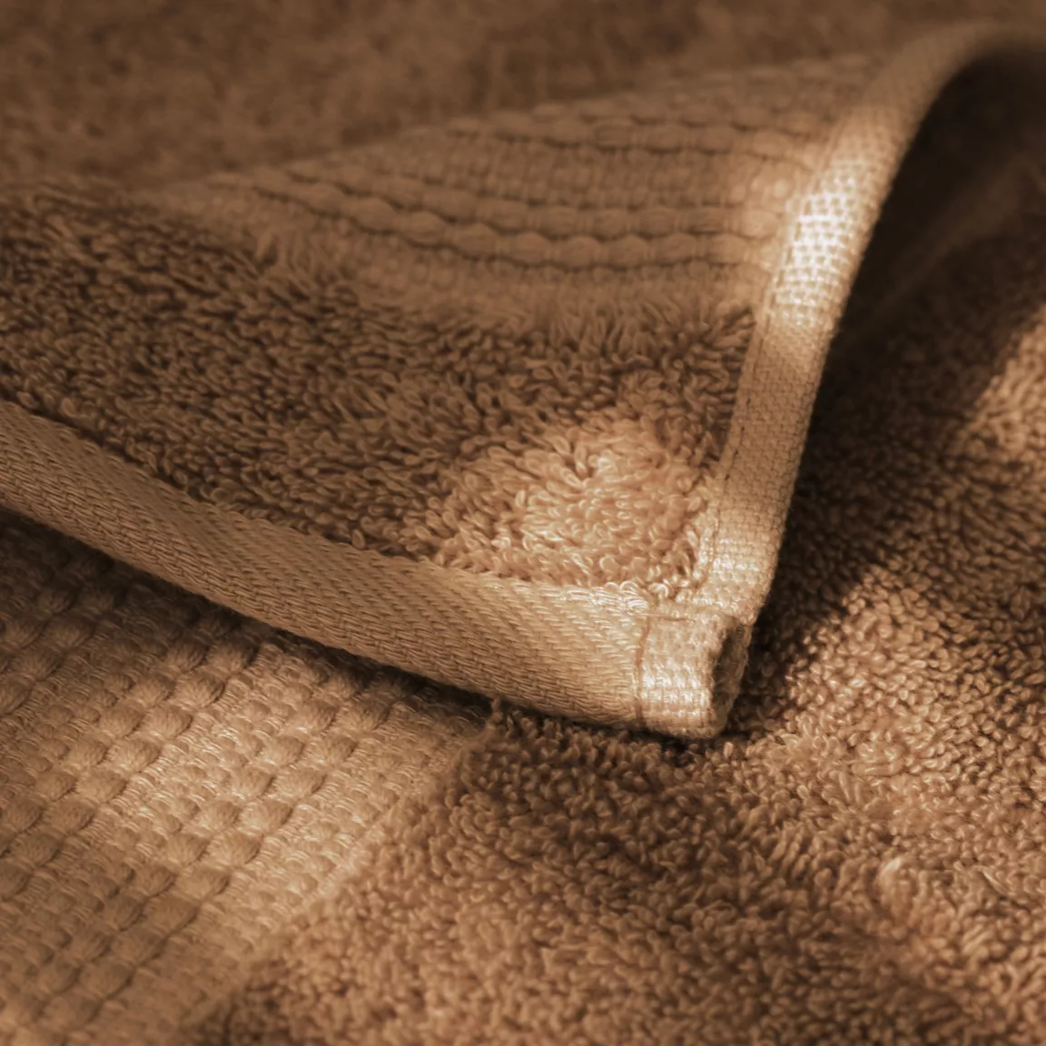 Serviette de bain coton bio (30 x 50 cm) Méline Camel