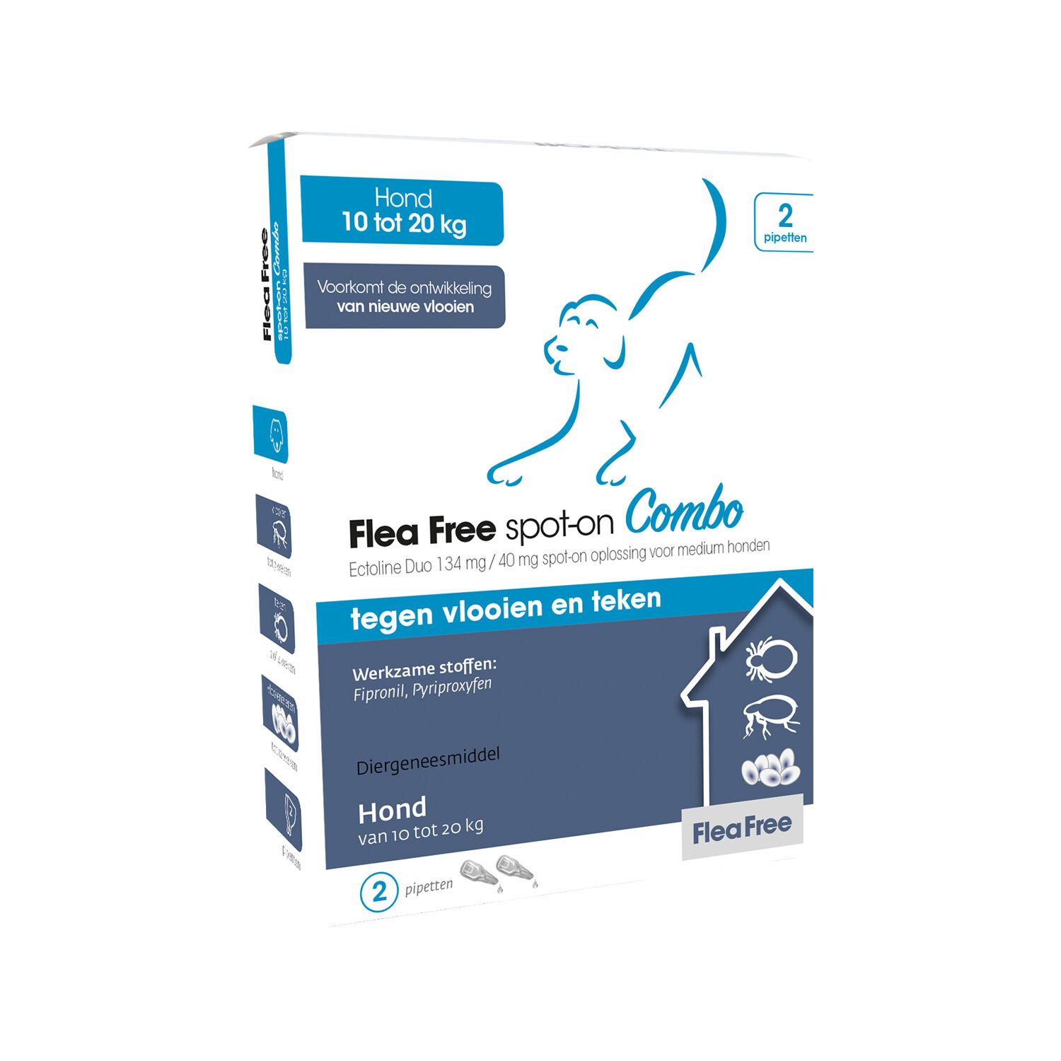 Flea Free spot-on Combo Hond