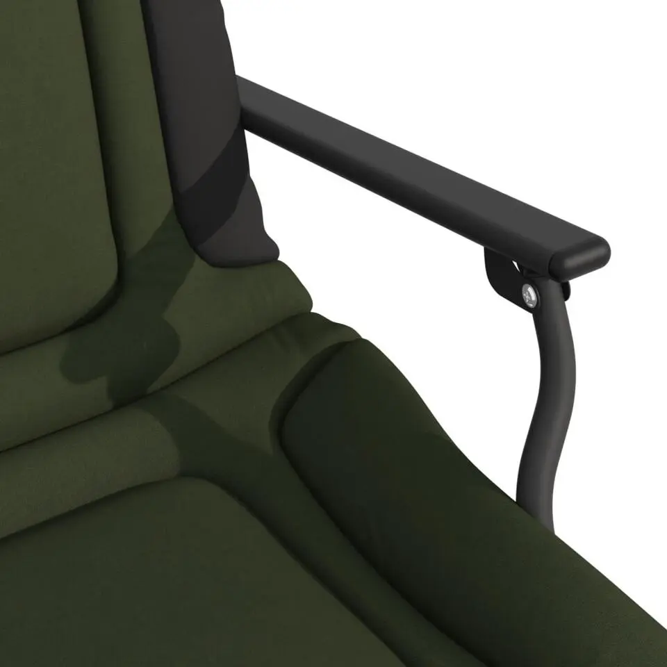 vidaXL - Loungestoel met armleuning - Groen - Staal