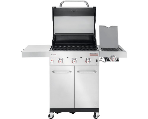 Char-Broil Gasgrill Professional PRO S 3 3-pits RVS incl. rooster, dekselthermometer, vetopvangbak, zijrooster, warmhoudrek, gietijzeren grillrooster