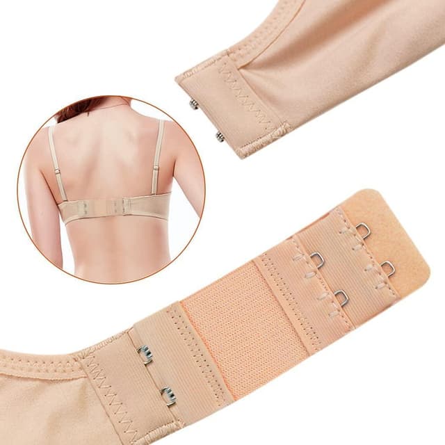 BH-forlængelse Dobbeltkrog Hvid / Sort / Beige 3-pak MultiColor