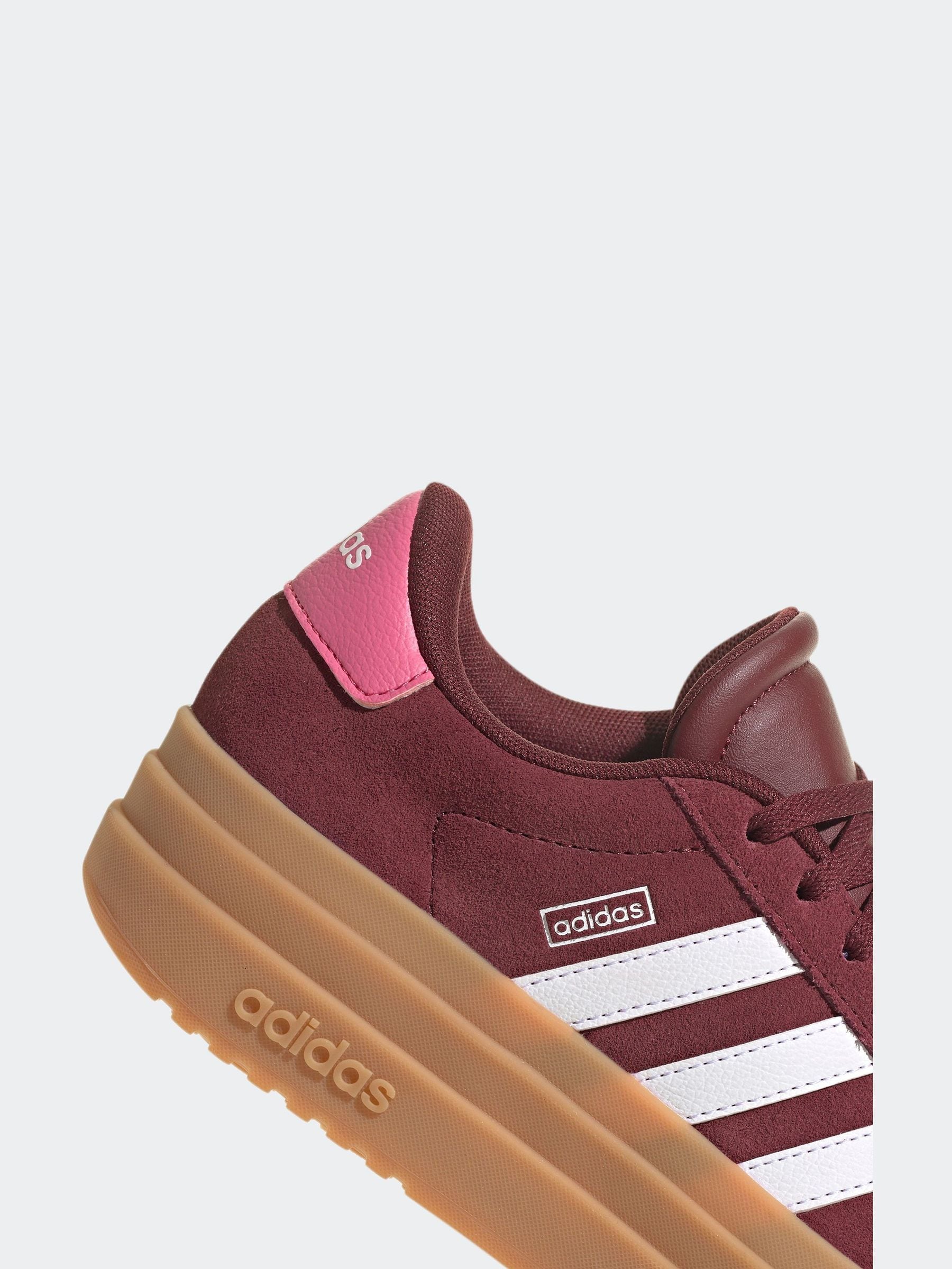 Bordeauxrood - adidas VL Court Bold Lace Junior Trainers