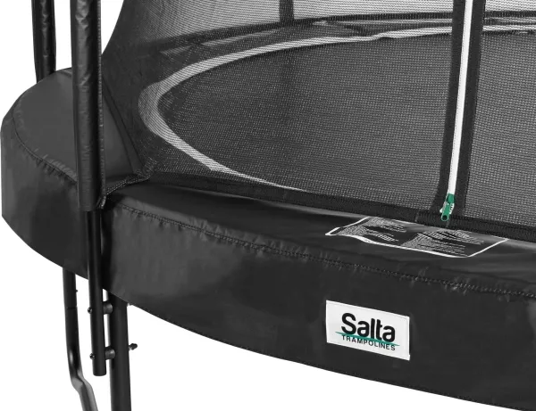 Salta Premium Black Edition, Trampolin, Rund, 100 kg, 5 År, Safety net, Sort