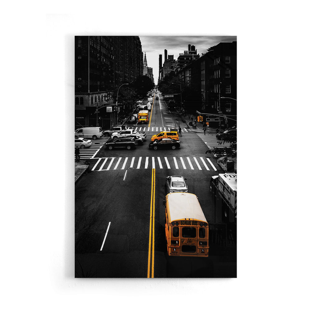 Walljar acrylglas schilderij - New York Intersection Acrylglas schilderij - 60 x 90 cm