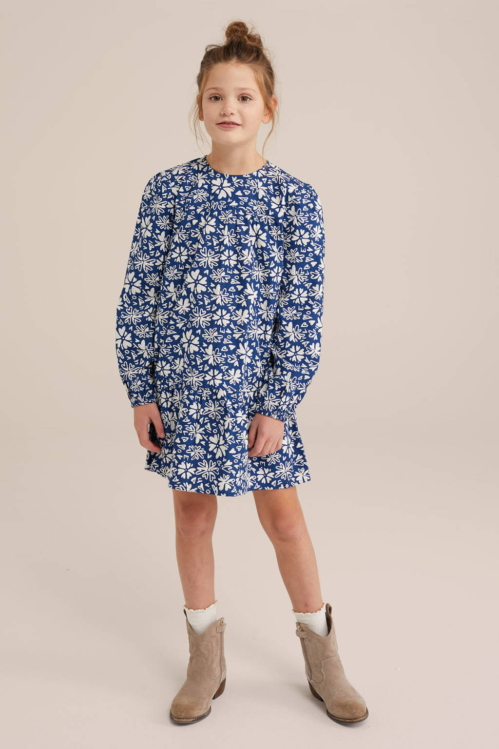 WE Fashion korte jurk donkerblauw
