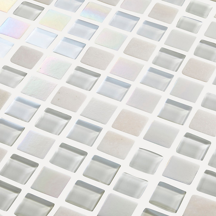 Mosaïque gris et blanc 30 x 30 cm Parmia