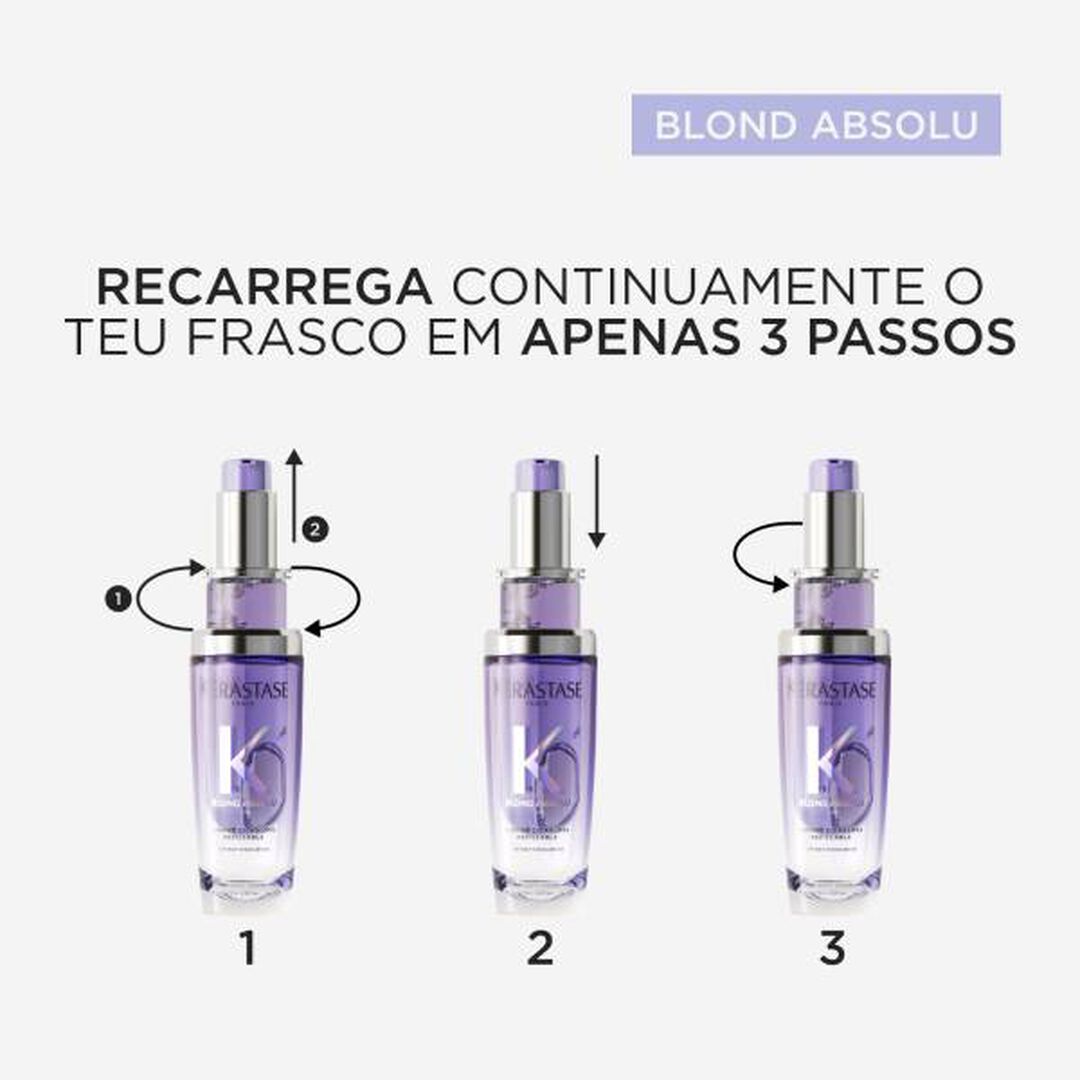 KERASTASE Blond Absolu ÓLEO CAPILAR RECARREGÁVEL L'HUILE CICAGLOSS, PARA CABELO LOURO SENSIBILIZADO, ACLARADO OU COM MADEIXAS - 75ml
