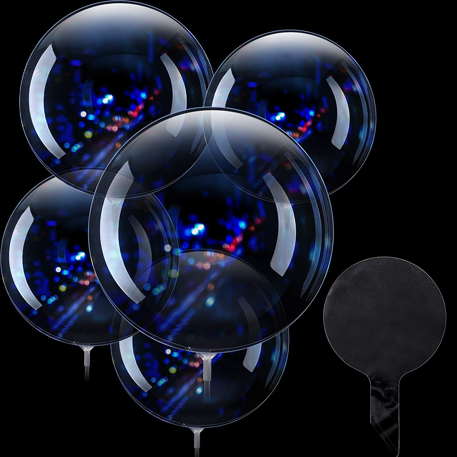 (50er Set) Ø40cm Party Ballons PVC befüllbare Luftballons - Transparent