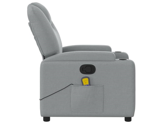 VIDAXL - Fauteuil Relaxation Fauteuil de massage inclinable - Gris clair - 74x88x97cm