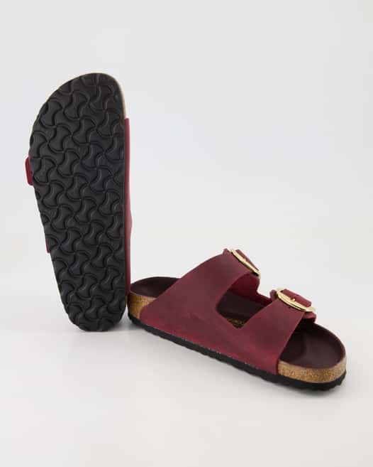 Birkenstock Arizona Big Buckle Pantoletten in Bordeaux