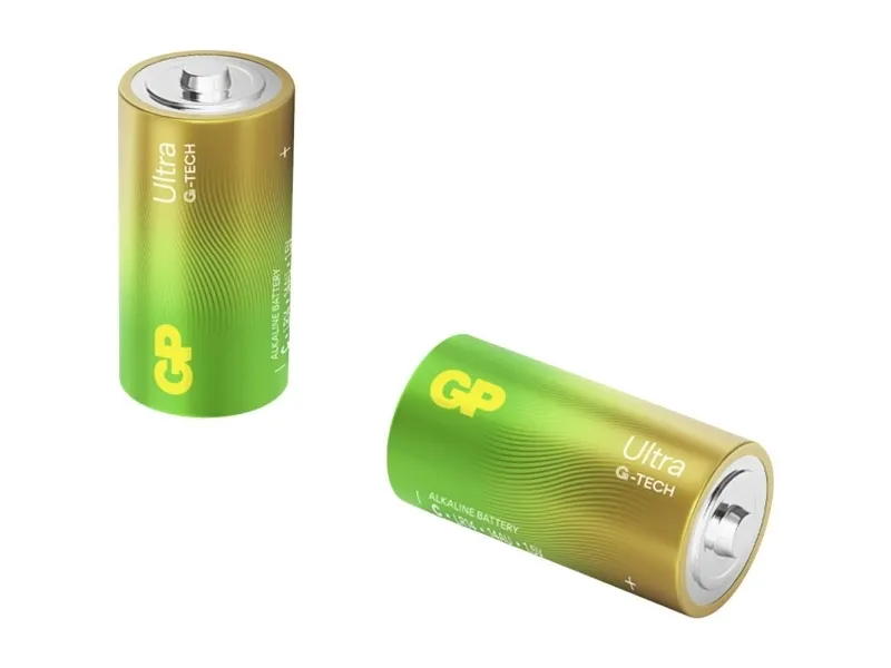 GP Batteries Ultra Alkaline GP14AU, Engangsbatteri, C, LR14, Alkaline, 1,5 V, 2 stk, Cd (cadmium), Hg (kviksølv)