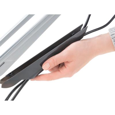 Novus Clu Duo - Support pour écran avec fixation de table - argent / anthracite